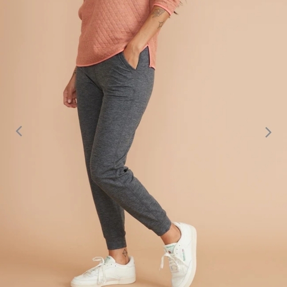 Marine layer Liz Sport Jogger in Dark Heather Grey - Picture 3 of 9